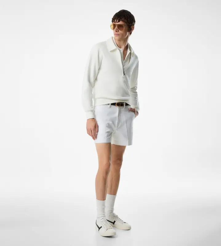 COTTON SATIN TAILORED SHORTS online